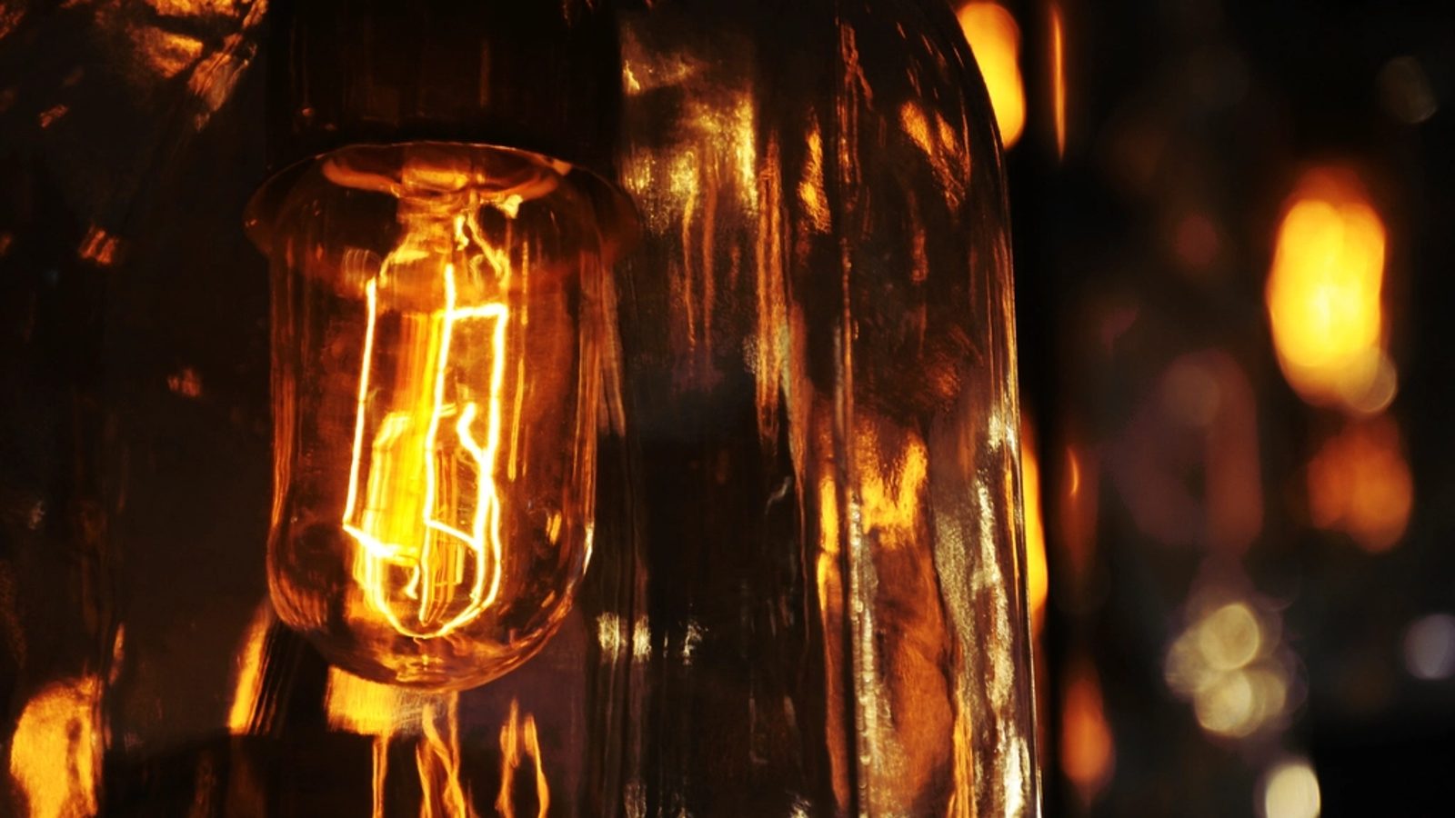 Ampoule a filament chaude en gros plan